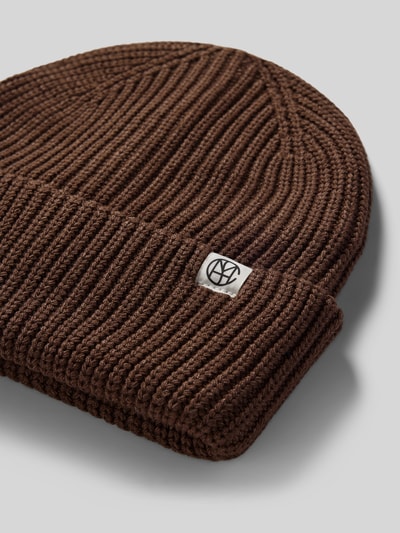 MSCH Copenhagen Beanie aus Viskose-Mix Modell 'GALINE RACHELLE' Dunkelbraun Melange 2