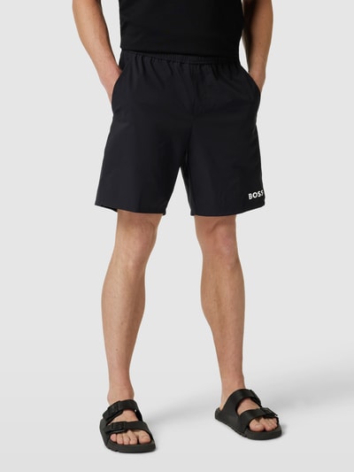 BOSS Green Shorts mit Label-Print Black 4