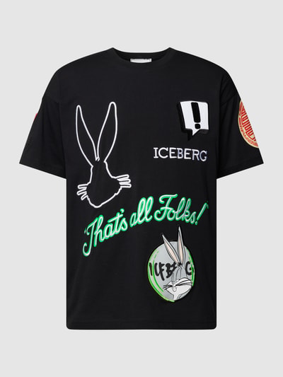 Iceberg T-Shirt mit Applikationen Black 2