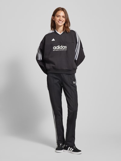 adidas Originals Spodnie treningowe o kroju regular fit z nadrukiem z logo model ‘BECKENBAUER’ Czarny 1