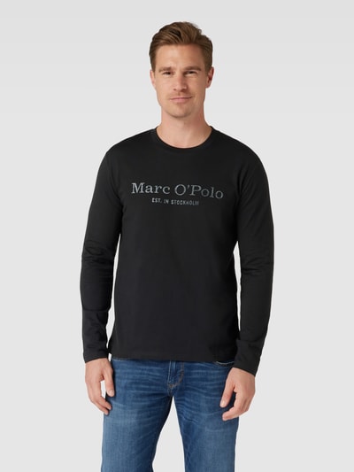 Marc O'Polo Longsleeve mit Label-Print Black 4