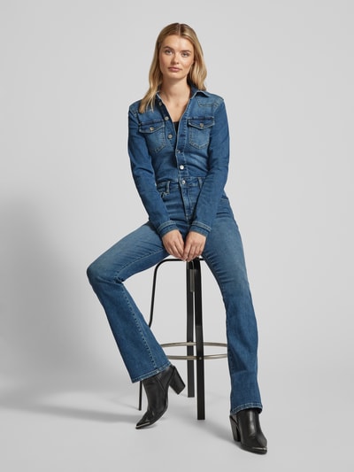 Liu Jo White Jumpsuit mit Brusttaschen Jeansblau 1