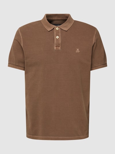 Marc O'Polo Poloshirt met korte knoopsluiting Middenbruin - 2