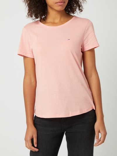 Tommy Jeans T-shirt met logo-applicatie Roze - 4