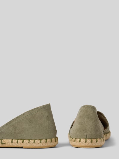 Verbenas Espadrilles aus Leder Modell 'CARMEN SERRAJE' Khaki 2