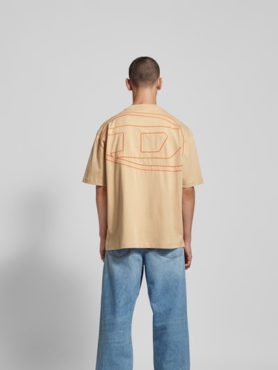 Diesel T-Shirt mit Label-Stitching Camel 5