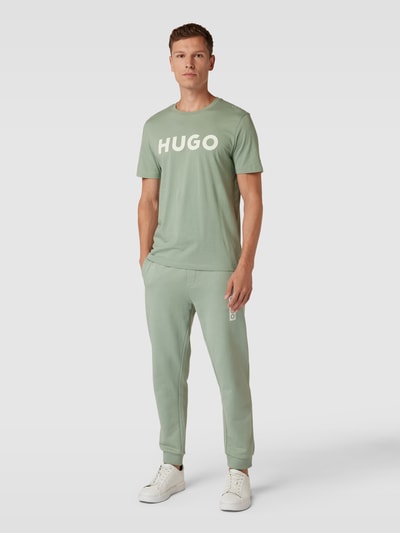 HUGO T-Shirt mit Label-Print Modell 'DULIVIO' Mint 1