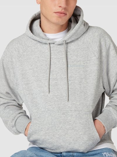 CHAMPION Hoodie mit Logo-Print Hellgrau Melange 3