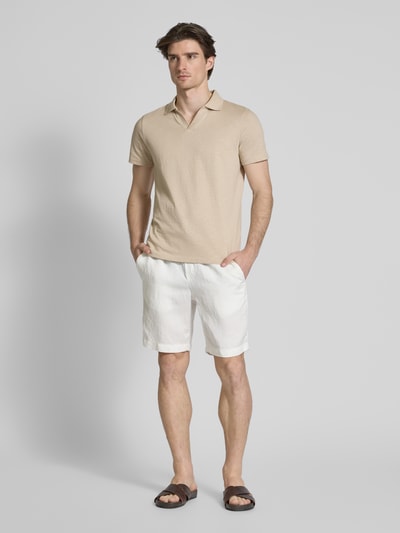 MCNEAL Poloshirt mit V-Ausschnitt Beige 1