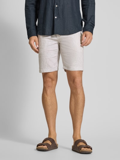Colours & Sons Regular Fit Leinenshorts mit Gesäßtaschen Beige 4