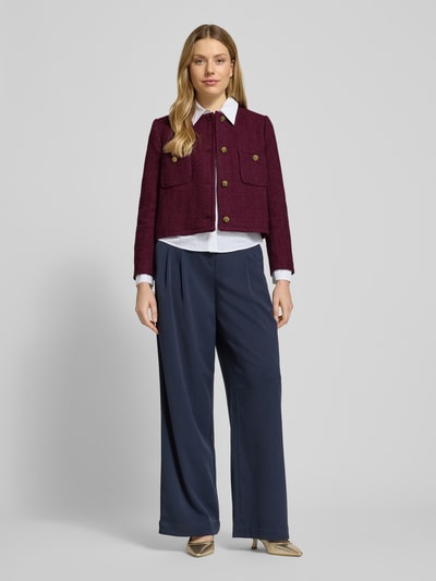 Bash Regular fit blazer met linnen, model 'MEREDITH' Bordeaux - 1