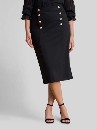 Lauren Ralph Lauren Spódnica ołówkowa o kroju tapered fit z mieszanki wiskozy BLACK 6