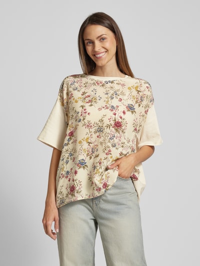 Weekend Max Mara T-Shirt mit Muster-Print Modell 'MALAGA' Ecru 4