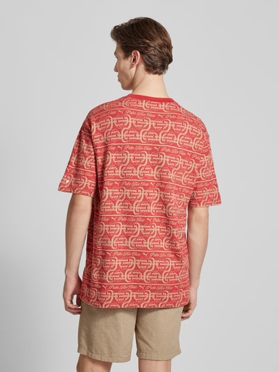 PUMA PERFORMANCE T-shirt we wzory na całej powierzchni Czerwony 5
