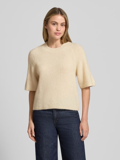 MSCH Copenhagen Strickshirt mit Woll-Anteil Modell 'Milania" Beige 4