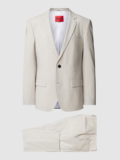HUGO Anzug mit 2-Knopf-Sakko Modell 'Henry/Getlin' Stein 2