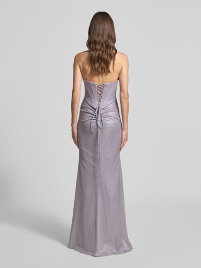 unique Maxikleid mit Schnürung im Off-Shoulder-Look Flieder 5