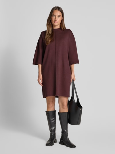 OPUS Knielange gebreide jurk met 1/2-mouwen, model 'Wanalo' Bordeaux - 1