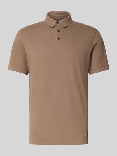 Emporio Armani Regular Fit Poloshirt mit Logo-Stitching Taupe 2