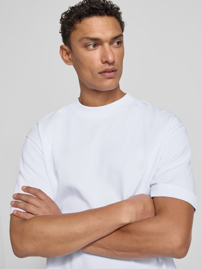 Les Deux T-Shirt mit Rundhalsausschnitt Modell 'Carl' Weiss 3