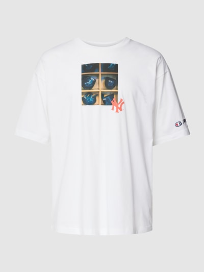 CHAMPION T-shirt z nadrukiem ze sloganem Biały 2