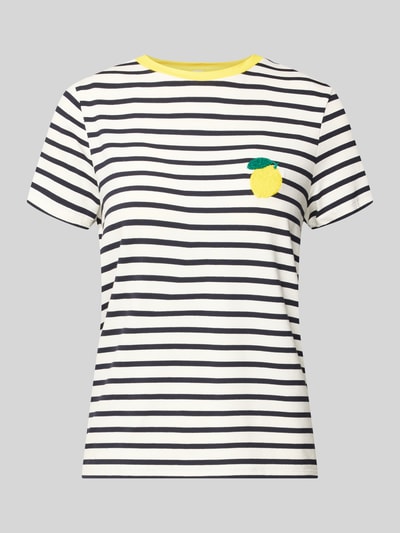 ONLY Regular Fit T-Shirt aus Viskose-Mix Modell 'HEART LIFE' Marine 2