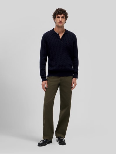 Tommy Hilfiger regular fit pullover van puur katoen Marineblauw - 1