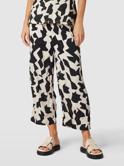 Tom Tailor Culotte met all-over motief Zwart - 4