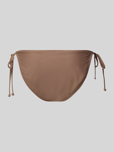 Produktfoto, Bikini-Slip mit Label-Detail Modell 'KELLI' von Barts in Braun aus Material-Mix mit Stretch-Anteil, Seitliche Schnürung, Tanga Fit.