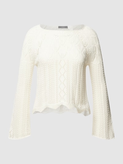 Vero Moda Strickpullover mit Strukturmuster Modell 'GINGER' Beige 2