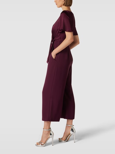 Christian Berg Cocktail Jumpsuit mit Knoten-Detail Bordeaux Rot 4