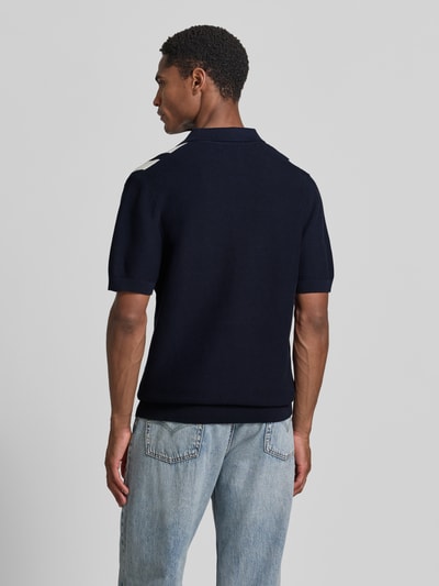MCNEAL Regular Fit Poloshirt in Strick-Optik Dunkelblau 5