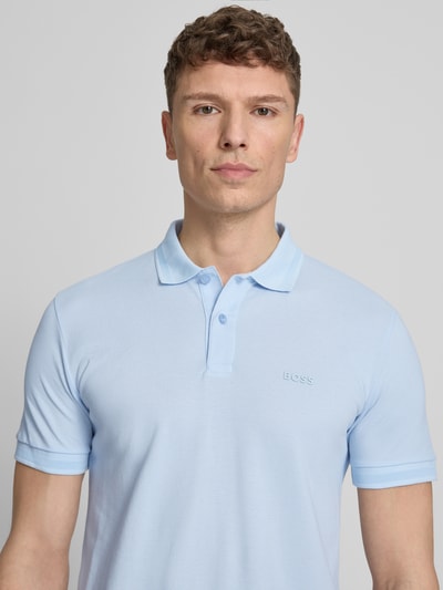 BOSS Green Regular Fit Poloshirt aus reiner Baumwolle Modell 'PIO' Aqua 3