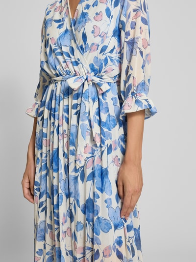 ZABAIONE Midikleid mit V-Ausschnitt Ocean 3