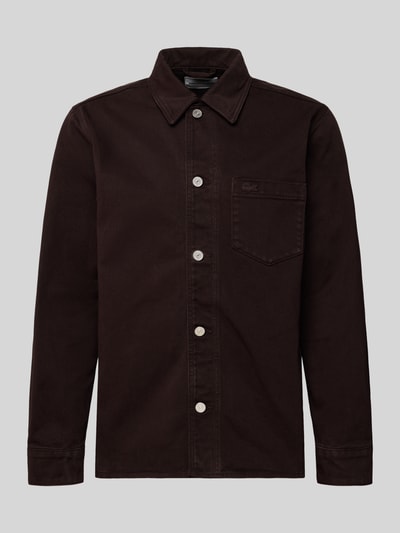Lacoste Regular fit jeansjack van puur katoen Chocoladebruin - 2