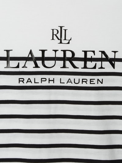 Lauren Ralph Lauren T-Shirt aus Baumwoll-Modal-Mix Modell 'Hailly' Weiss 3