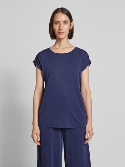 Christian Berg Woman T-shirt z prążkowanym okrągłym dekoltem Ciemnoniebieski 4