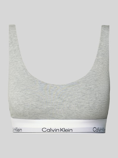 Calvin Klein Underwear Bralette mit Logo-Stitching Hellgrau 1