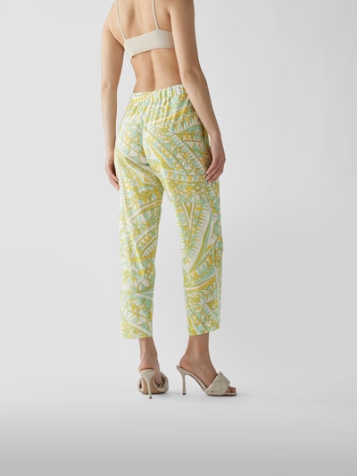 Emilio Pucci Hose mit grafischem Allover-Muster Hellgrün 5