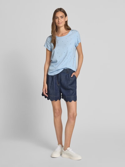 Vero Moda Regular fit blousetop met ronde hals, model 'BELLA' Lichtblauw - 1