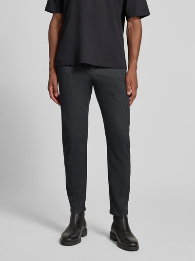 SELECTED HOMME Chinosy o kroju slim fit z mieszanki bawełny model ‘175 BRUSHED’ Antracytowy 4