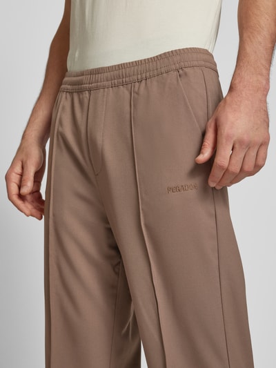 Pegador Wide Leg Hose mit fixierten Bügelfalten Modell 'MOYE' Dunkelbraun 3