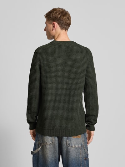 Marc O'Polo Denim Regular Fit Strickpullover aus Baumwoll-Mix Dunkelgruen 5