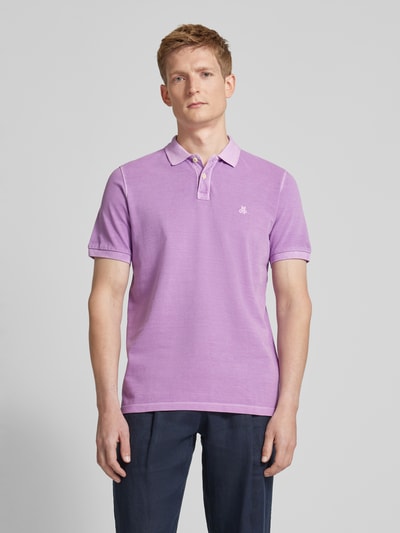 Marc O'Polo Regular Fit Poloshirt mit Label-Stitching Flieder 4