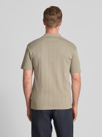 Lindbergh Poloshirt mit kurzer Knopfleiste Khaki 5