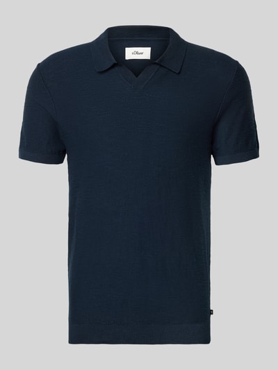 Produktfoto, Regular Fit Poloshirt aus reiner Baumwolle von s.Oliver RED LABEL, jednolity kolor, krój regular fit, krótki rękaw, bawełniany sweter