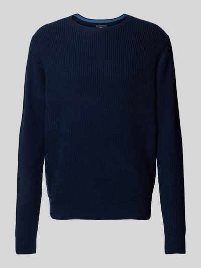 Fynch-Hatton Strickpullover mit Rundhalsausschnitt Marine 2