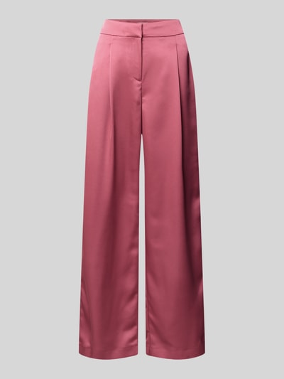 Produktfoto, Hose mit weitem Bein und Falten von Jake*s Cocktail z satyny, szerokie nogawki, kieszeń z tyłu, szerokość w rozmiarze 36: 34 cm, długość wewnętrzna nogawki: 82 cm