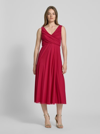 Christian Berg Cocktail Cocktailkleid mit V-Ausschnitt Kirsche 4