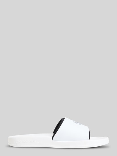 CK Calvin Klein Badeschuhe mit Logo Print Weiss 4